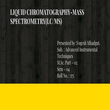 LIQUID CHROMATOGRAPHY-MASS SPECTROMETRY(LC/MS)