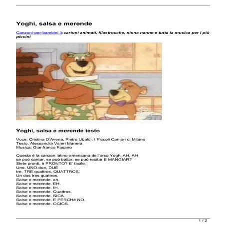 Yoghi, salsa e merende PDF