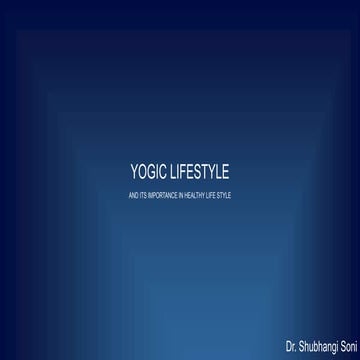 Yogic Lifestyle