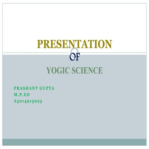 Prashant Gupta Lying Asanas Yogic science | PPTX