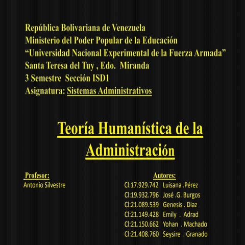 Teoría Humanista
