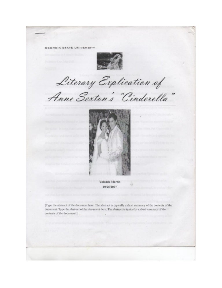 Literary devices in cinderella picture