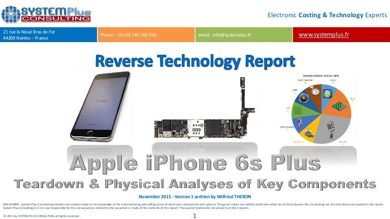 Apple Iphone 6s Plus Teardown Physical Analyses Of Key Components 2