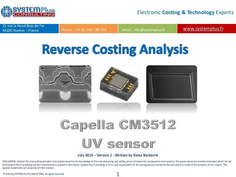 Capella Microsystems CM3512 Ultraviolet Light Sensor teardown reverse…
