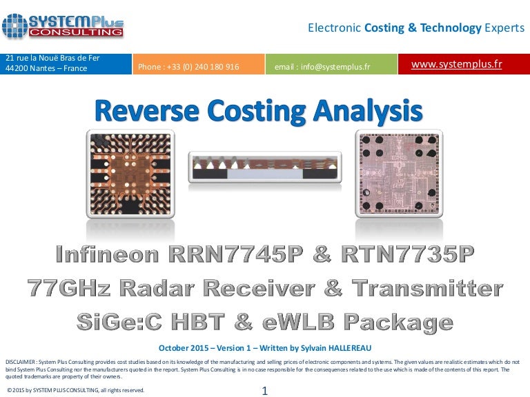 Infineon RRN7745P & RTN7735P eWLB Fan Package 77GHz Radar ... chipset diagram 