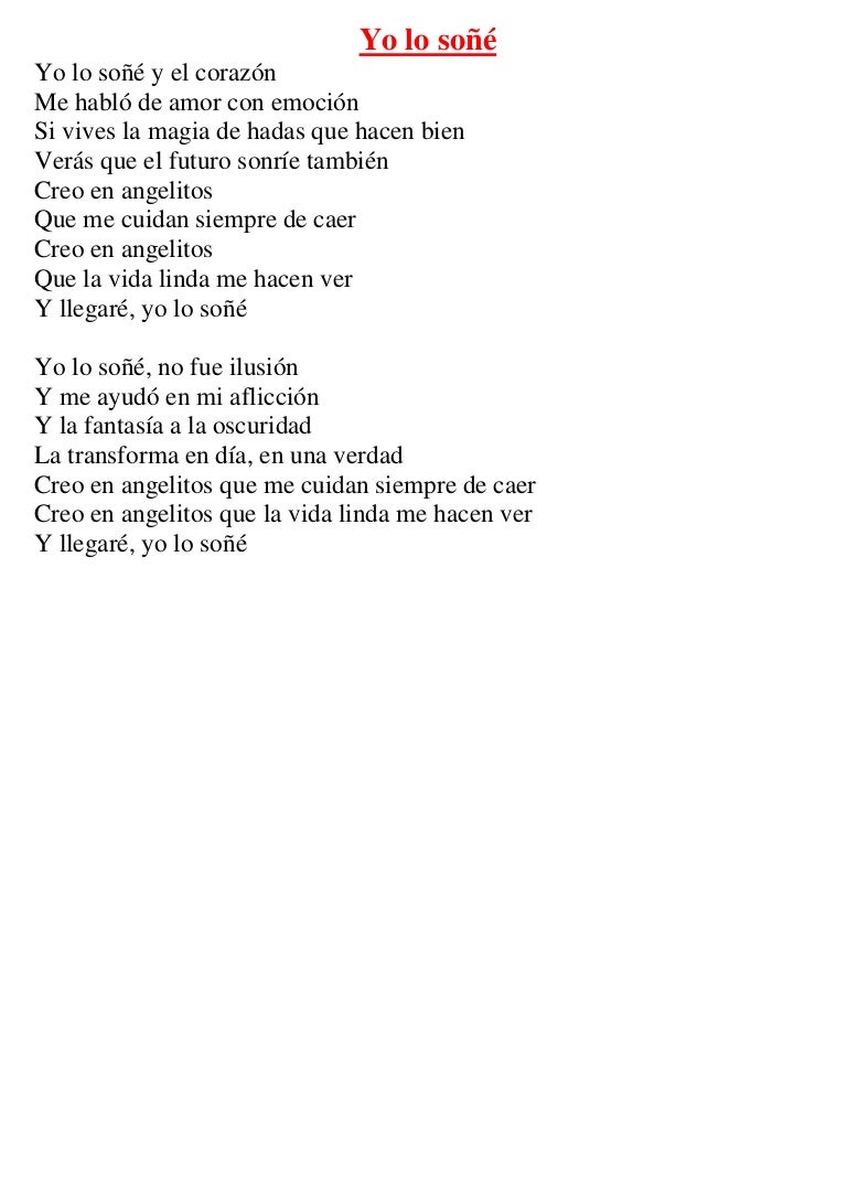 Yo lo soñe (sin acordes)