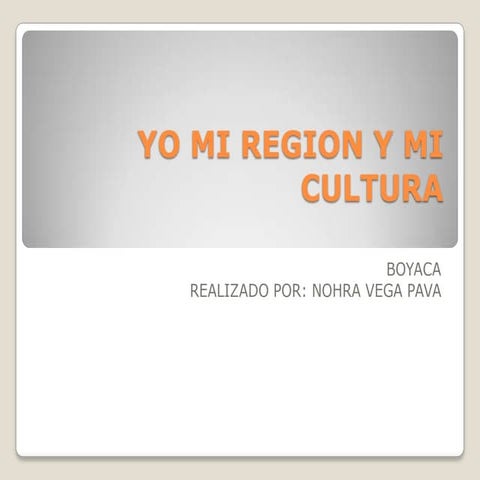 Yo mi region y mi  cultura