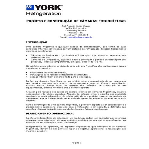 York Projeto Camaras Frias