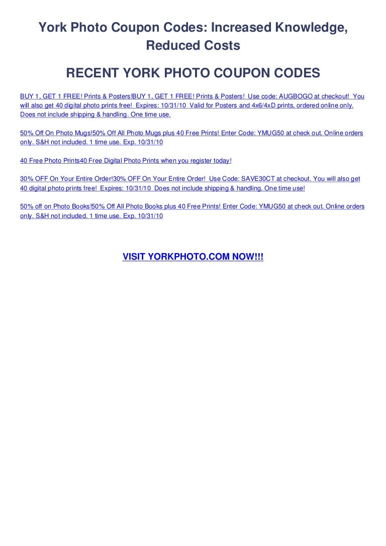 york photo coupon