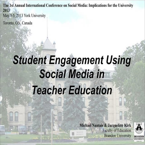 Engaging students using social media in teacher education