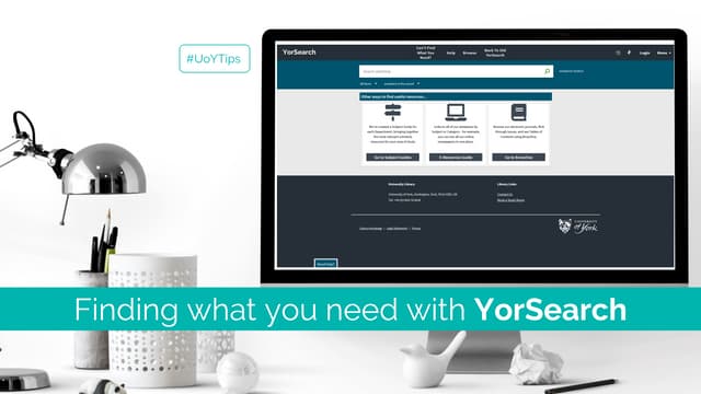 Finding what you need with YorSearch | #UoYTips