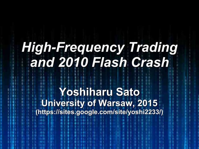 High frequency trading | DOCX