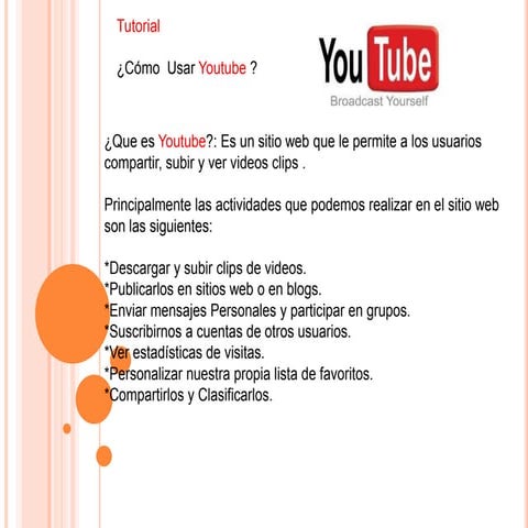 Tutorial de YOUTUBE | PPT