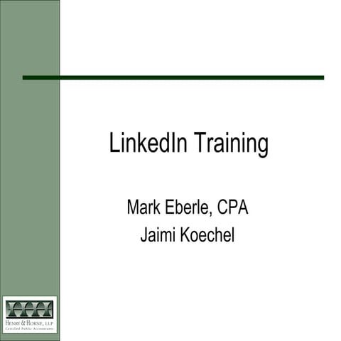 You Created a LinkedIn Account. Now What? - CCIM Live! Session