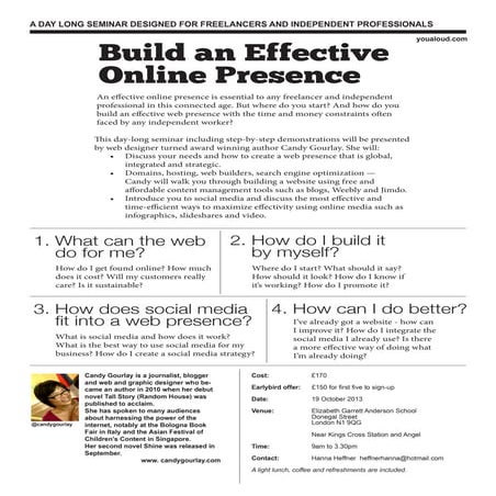 Seminar: How to Build An Effective Online Presence