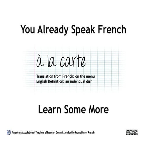 You Already Speak French