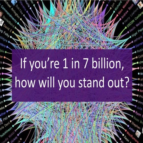 If you're 1 in 7 billion, how will you stand out?