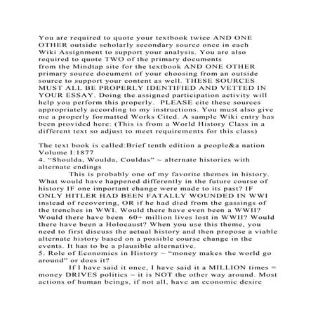 You are required to quote your textbook twice AND ONE OTHER outside .docx