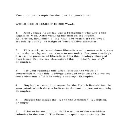 You are to use a topic for the question you chose.WORD REQUIRE.docx