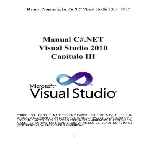 INTRODUCCIÓN A MICROSOFT VISUAL STUDIO 2010 | PDF