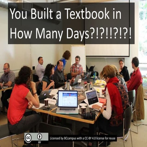 You built an open textbook in how many days?