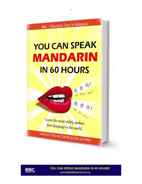 You can speak mandarin in 60 hours