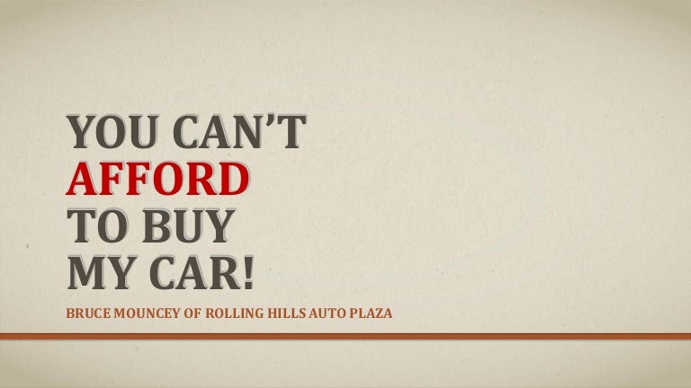 afford to buy