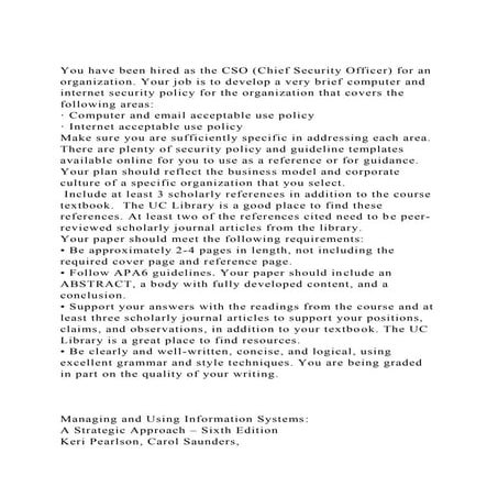 You have been hired as the CSO (Chief Security Officer) for an org.docx