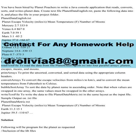 You have been hired by Planet Poachers to write a Java console appli.pdf