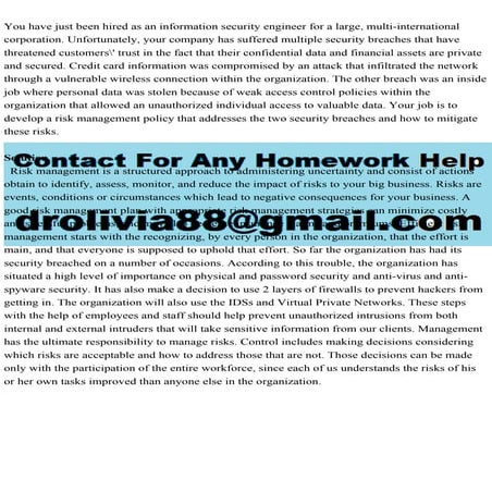 You have just been hired as an information security engineer for a l.pdf