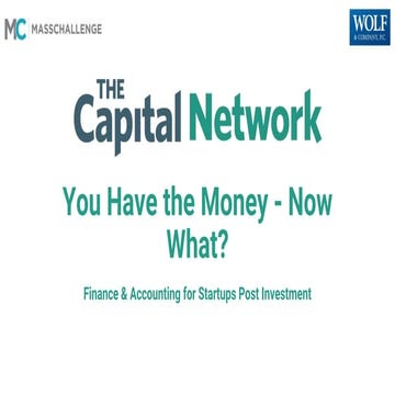 You have the Money - Now What? 