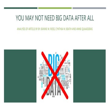 You may not need big data after all