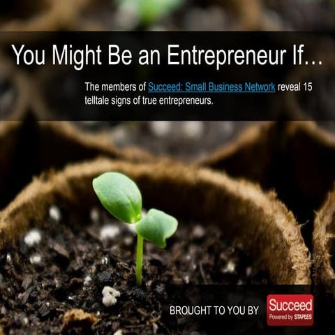 You Might Be an Entrepreneur If… 