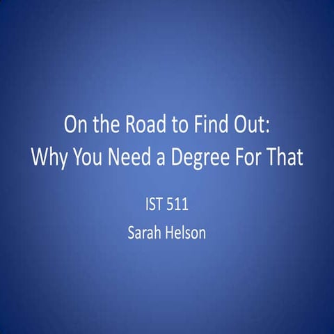 You need a degree for that