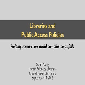 Young-Libraries and Public Access Policies
