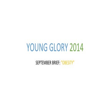 Young Glory Obesity Presentation