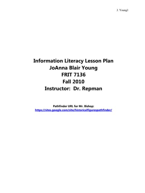 Information Literacy Lesson