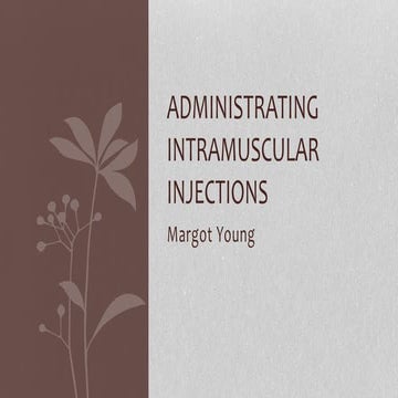 Young margot administrating intramuscular injections