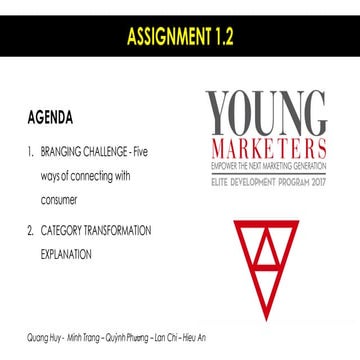 Young marketers elite 4 assignment 1.2 quang huy, lan chi, minh trang, quỳnh...