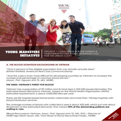 [Young marketers initiatives] Project 1 challenge:  blood donation call for t...