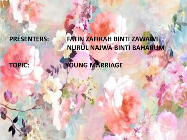 Young marriage