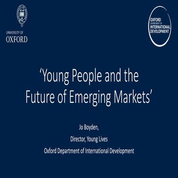 Young People and the Future of Emerging Markets
