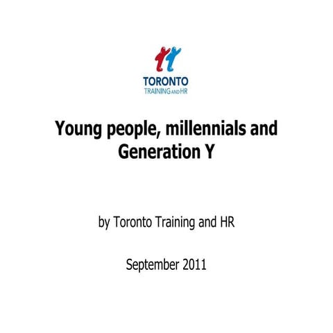 Young people, millennials and Generation Y September 2011