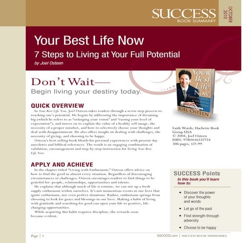 Your best-life-now-summarypdf | PDF