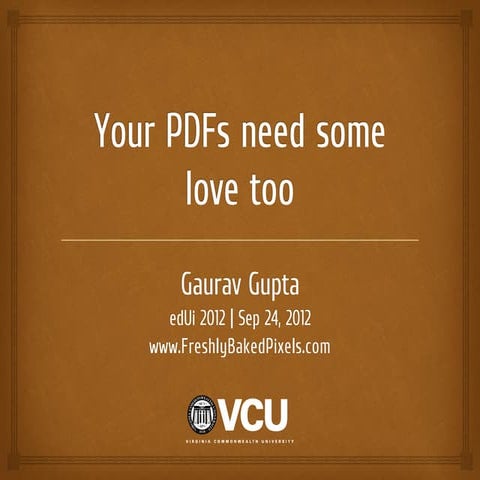 Your PDFs Need Some Love Too