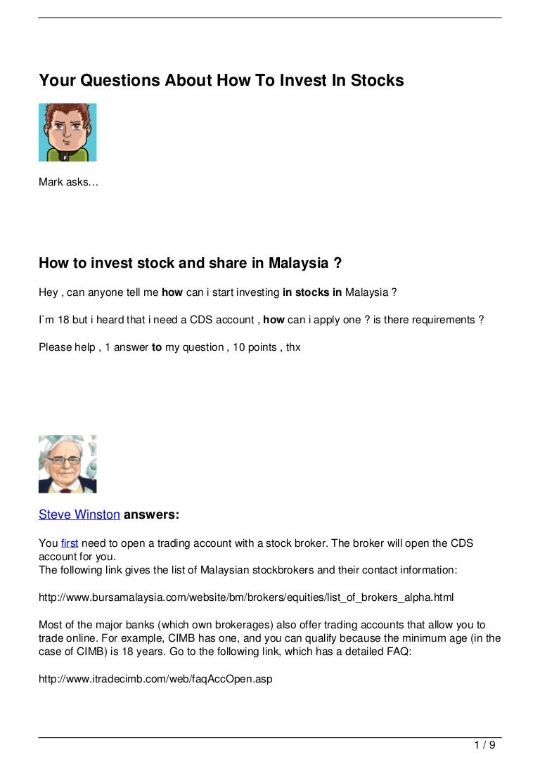 how can i invest in stocks on my own