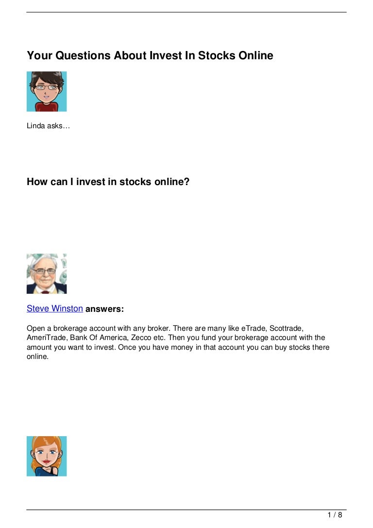 how do i invest in stocks online