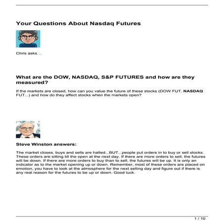 Your Questions About Nasdaq Futures