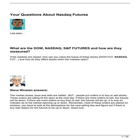 Your Questions About Nasdaq Futures