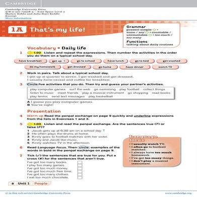 Your space-level2-students-book-sample-pages
